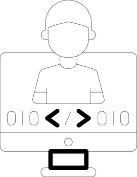 Programmer Line Icon vector