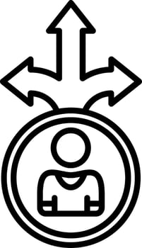 Decision Line Icon vector