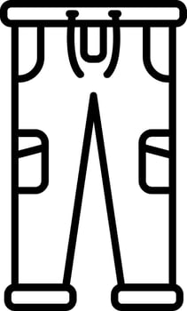 Pants Line Icon vector