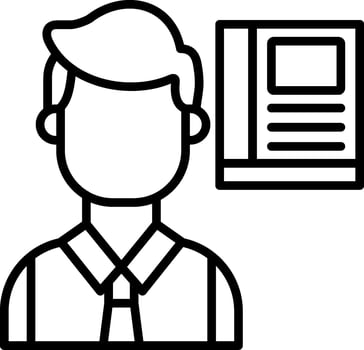 Professor Line Icon vector