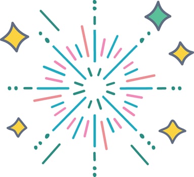 fireworks that shine beautifully vector