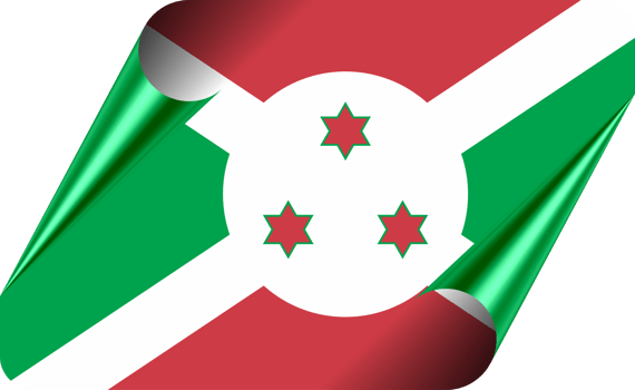 Burundi Flag with Modern Folded Paper Effect png