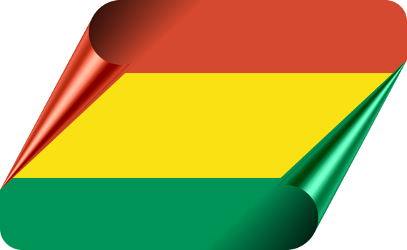 Bolivia Flag with Modern Folded Paper Effect png