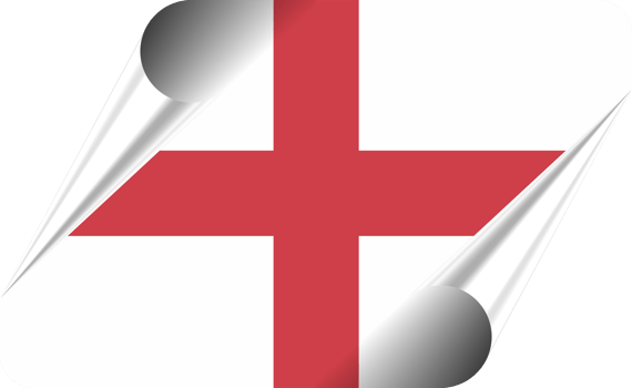England Flag with Modern Folded Paper Effect png
