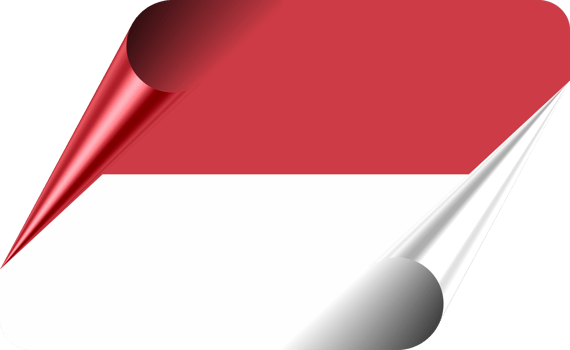 Indonesia Flag with Modern Folded Paper Effect png