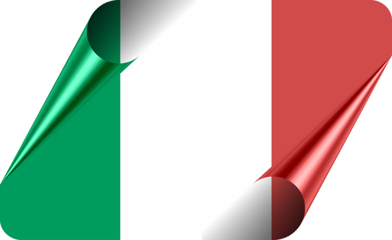 Italy Flag with Modern Folded Paper Effect png