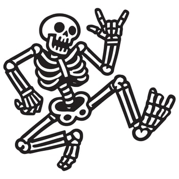 Skeleton in Rhythm Dance Pose vector