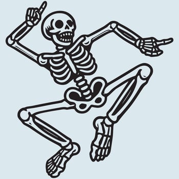Skeleton Celebrating in Dance Pose vector