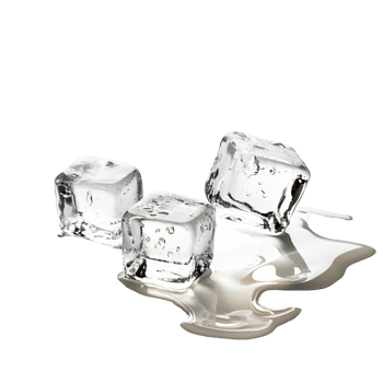 Water Dripping from Fresh Ice Cubes png