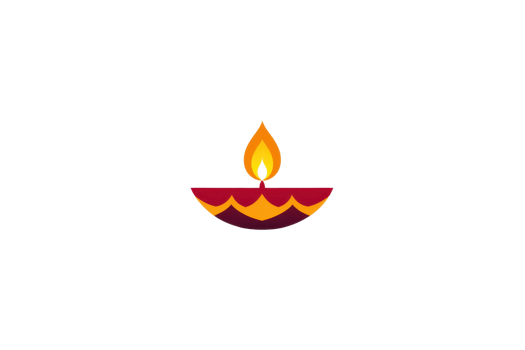 A vibrant illustration of a Diwali diya lamp flickering with a warm glow, perfect for festive and cultural themes. png