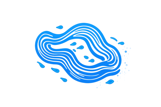 Abstract blue wave pattern with fluid shapes and lines, evoking motion and creativity, perfect for modern design and art concepts. png