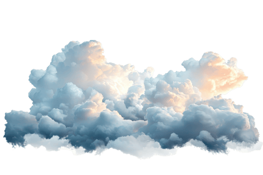 A stunning cumulus cloud formation illuminated by warm sunlight, showcasing nature's beauty and creating a sense of tranquility and awe. png
