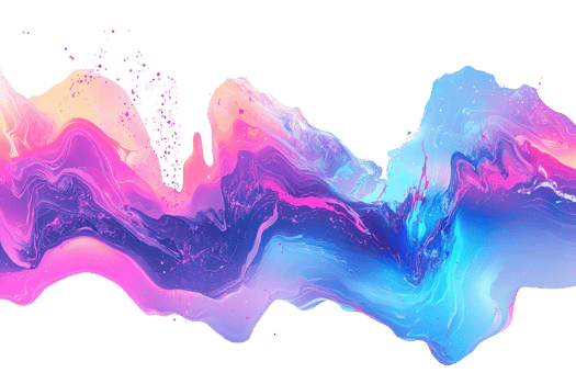 Abstract colorful wave blending vibrant pink, purple, and blue hues, creating a fluid and dynamic visual composition. png