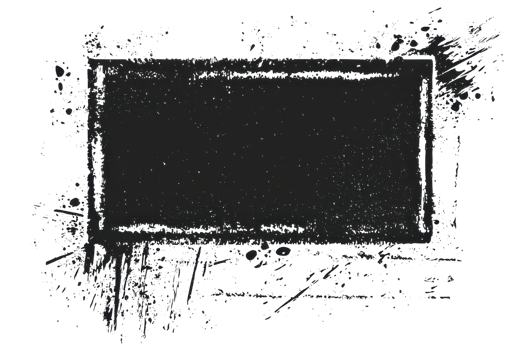 Abstract grunge black paint brush strokes over a transparent background. creating a bold, artistic texture for use in creative designs and layouts. png