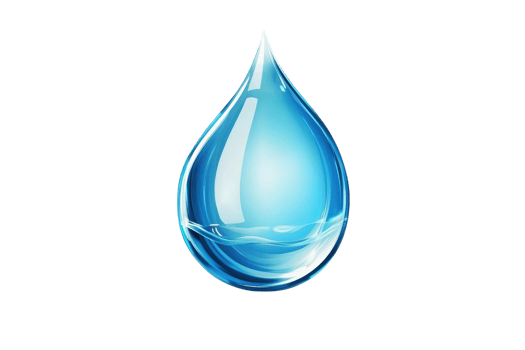 Bright blue water droplet against a transparent background. symbolizing purity and freshness. Perfect for concepts of hydration and natural resources. png