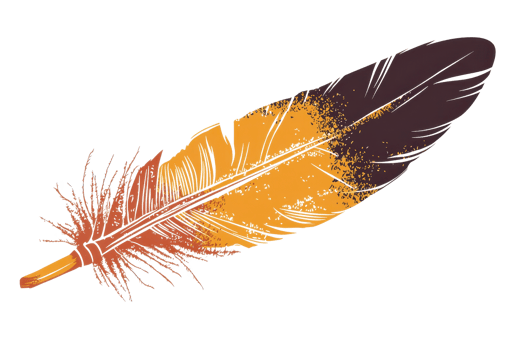 Close-up of a colorful feather with intricate patterns, showcasing vibrant hues and textures. Ideal for nature and art-themed collections. png