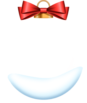 Christmas Ball With Red Bow Illustration png
