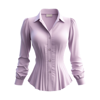 Elegant Long Sleeve Blouse on Transparent Background png