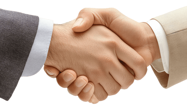Business Handshake on Transparent Background png