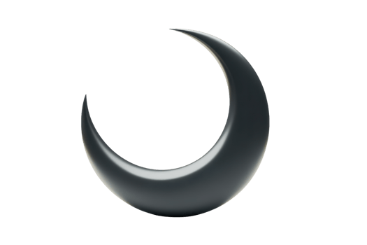 Elegant black crescent moon silhouette on a transparent background. symbolizing night, mystery, and serenity. Perfect for celestial-themed designs. png