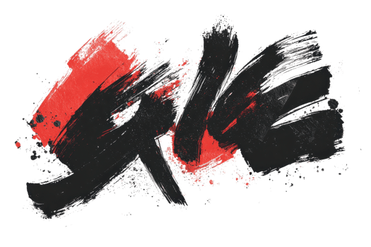 Dynamic graffiti art featuring bold red and black brushstrokes, embodying urban expression and creativity. Perfect for modern design projects. png