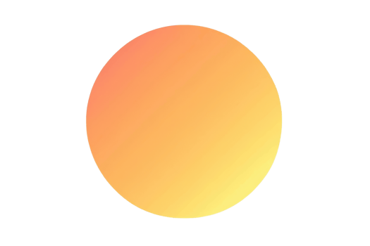 Gradient circle with orange and yellow hues, symbolizing warmth and energy. Perfect for abstract backgrounds and design concepts. png