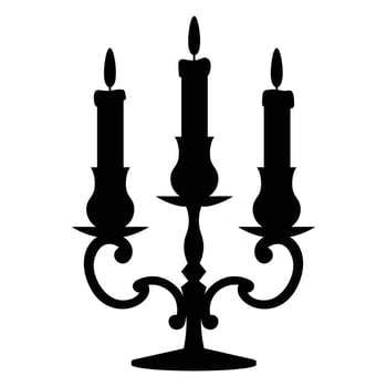 Burning Candle with Soft Light in Dark Background vector