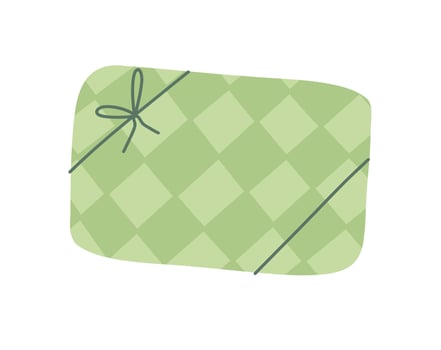 Gift box or package. Wrapping paper. vector