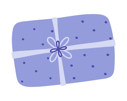 Gift box tied with ribbon. Gift for birthday, Christmas, New Year, Valentine's Day, Women's Day, Mother's Day. vector