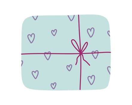 Surprise or gift box with a heart. vector