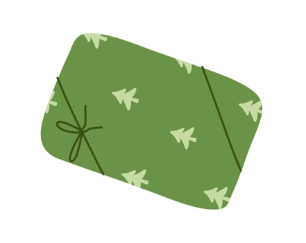 Present or Gift Element Flat Illustration. vector