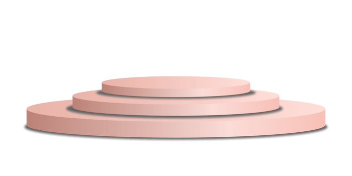 pink circular product podium with transparent background png