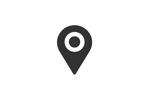 Minimalist black map pin icon on a transparent background. representing location, navigation, and geolocation in digital applications. png