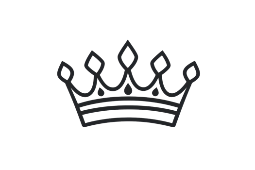Minimalist black crown icon design, representing royalty, elegance, and power. Ideal for branding, logos, and graphic design projects. png