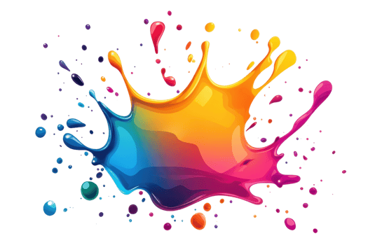 Vibrant abstract splash of colorful paint, showcasing a dynamic mix of hues on a transparent background. capturing creativity and expression. png