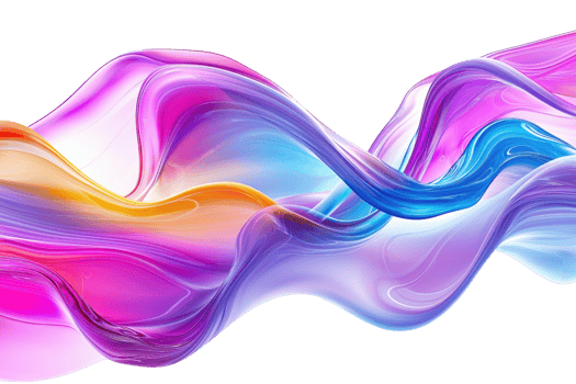 Vibrant colorful abstract wave design, featuring smooth fluid curves in vivid hues, perfect for artistic and modern visual concepts. png