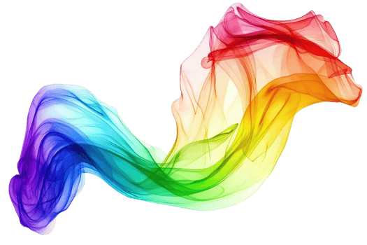 Vibrant abstract rainbow wave against transparent background. depicting motion and creativity in colorful fluid shapes. png