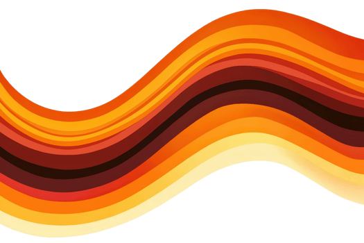 Vibrant abstract wave design in warm orange hues, showcasing dynamic movement and fluidity. Perfect for creative projects and backgrounds. png