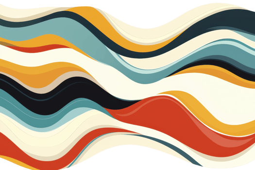 Vibrant abstract wave pattern with bold colors and flowing lines, perfect for modern design or creative backgrounds. png