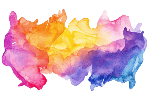 Vibrant watercolor splash blending warm and cool tones, creating a dynamic and artistic background perfect for creative projects. png