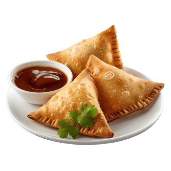 Tasty Samosa Pastries Perfect for Digital Food Art Projects png