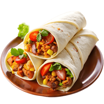 Delicious Burritos with Seasoned Ground Beef, png