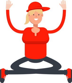 Girl Character Sitting Illustration png