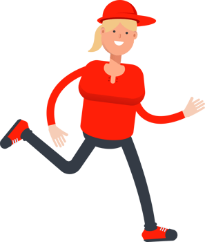 Girl Character Running png