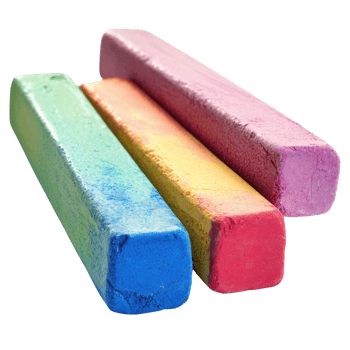 Colorful Chalk Sticks Set for Kids' Drawing and Creative Art Projects, Vibrant Outdoor Chalk Art Supplies on Transparent Background png