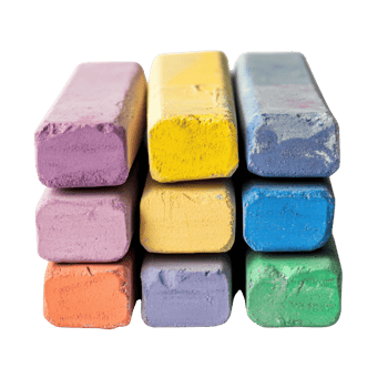Colorful Chalk Sticks Set for Kids' Drawing and Creative Art Projects, Vibrant Outdoor Chalk Art Supplies on Transparent Background png