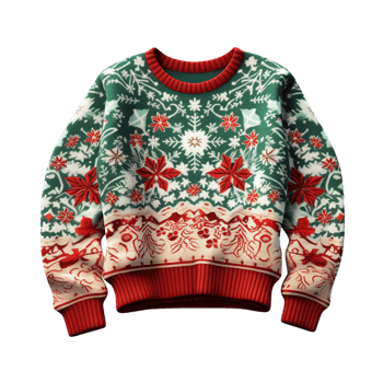 Christmas Sweater with Festive Knitted Patterns Winter Wear png