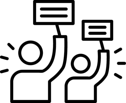 Protest Line Icon vector