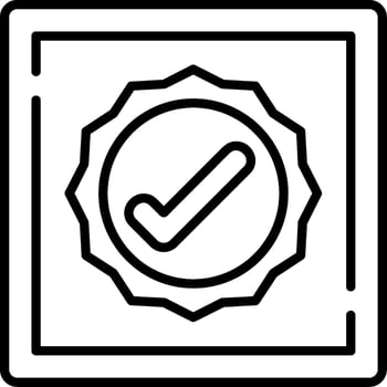 Confirmation Line Icon vector