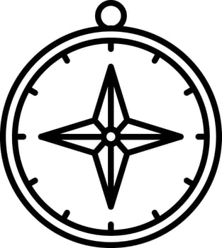 Compass Line Icon vector